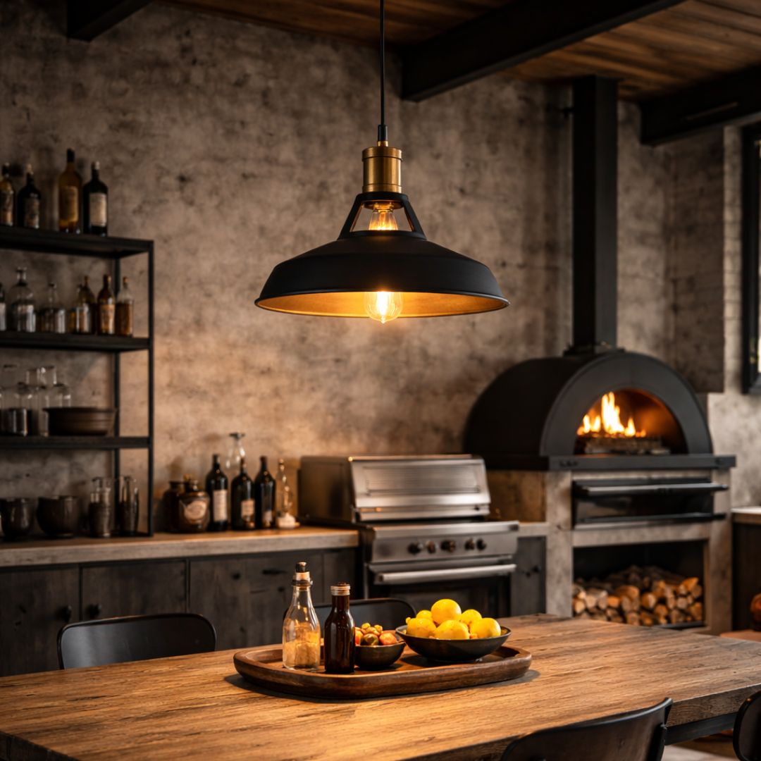 Lámpara Colgante Campana Loft - 1 m de Altura / Metal / Incluye Ampolleta - Casa y jardín - Disponible en Dreamy Home!