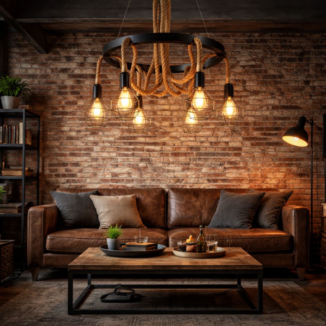 Lámpara Colgante Frideko Industrial - Diámetro 55 cm / Incluye Ampolletas - Disponible en Dreamy Home!