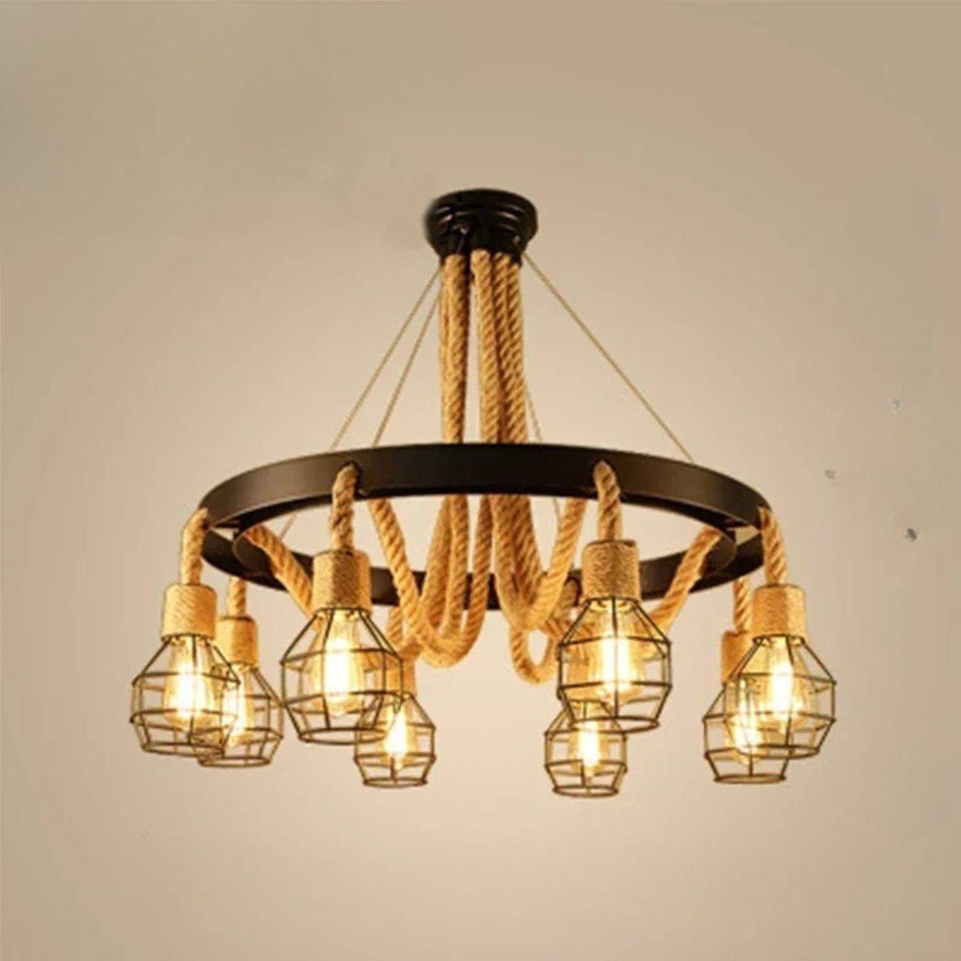 Lámpara Colgante Frideko Industrial - Diámetro 75 cm / Ampolletas Incluidas / Metal - Disponible en Dreamy Home!
