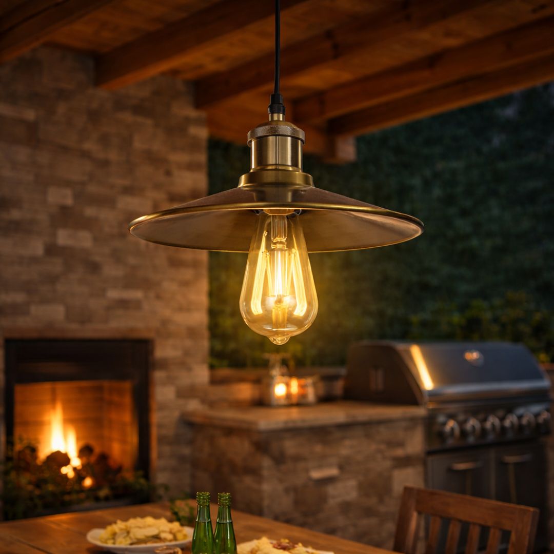 Lámpara Colgante Gold - 1 m de Altura / Metal / Incluye Ampolleta - Casa y jardín - Disponible en Dreamy Home!