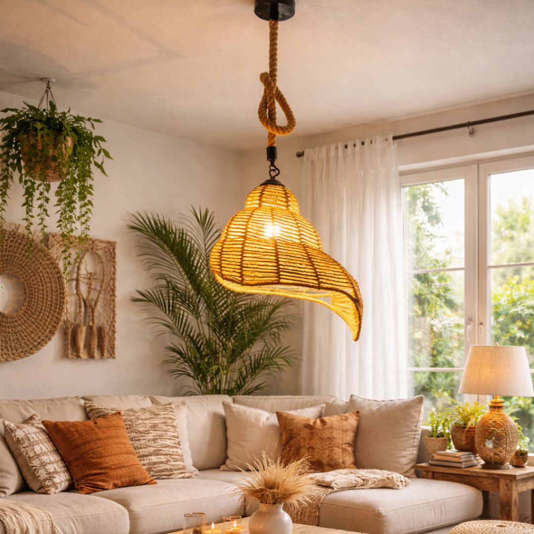 Lámpara de Cáñamo Ibiza - Incluye Ampolleta - Disponible en Dreamy Home!