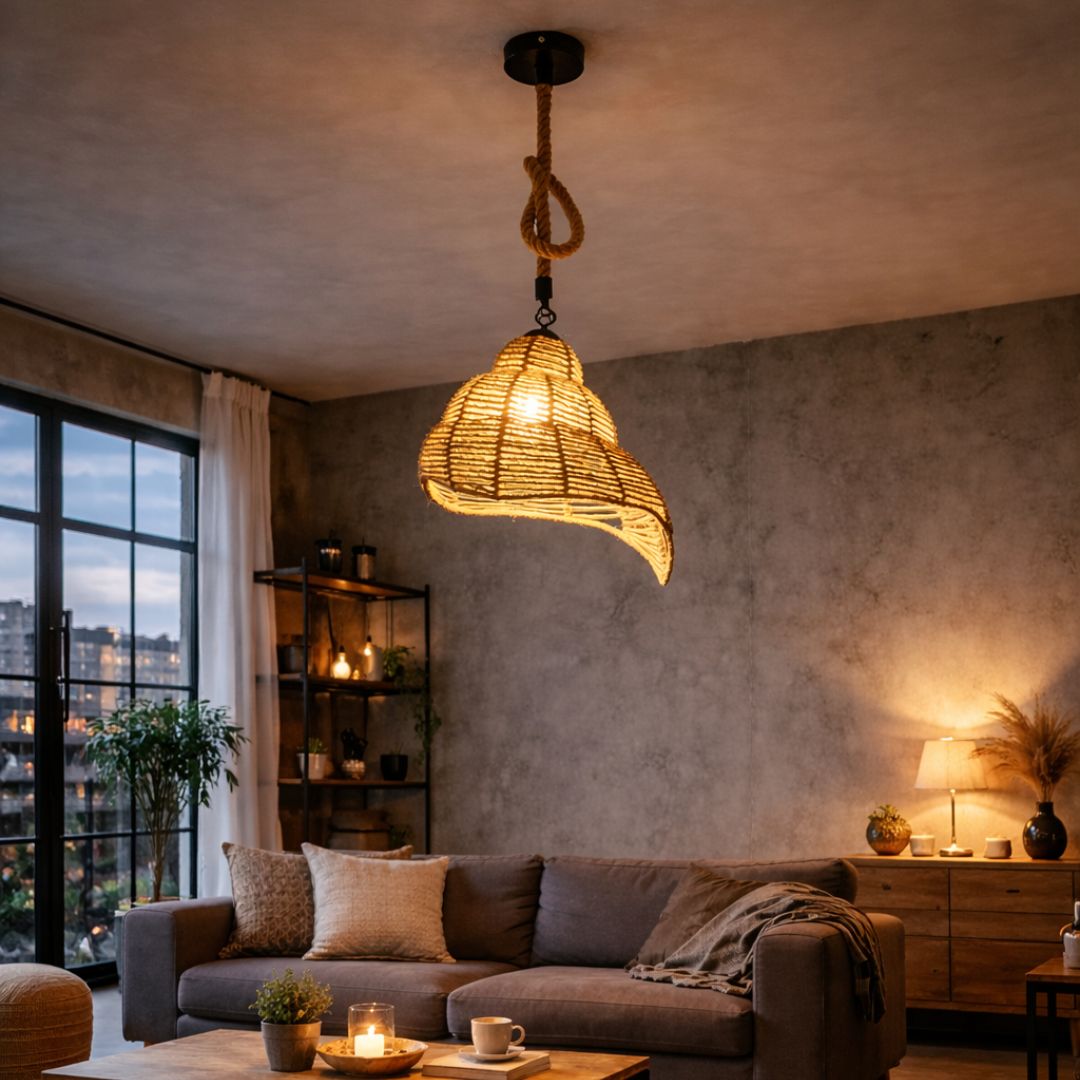 Lámpara de Cáñamo Ibiza - Incluye Ampolleta - Disponible en Dreamy Home!