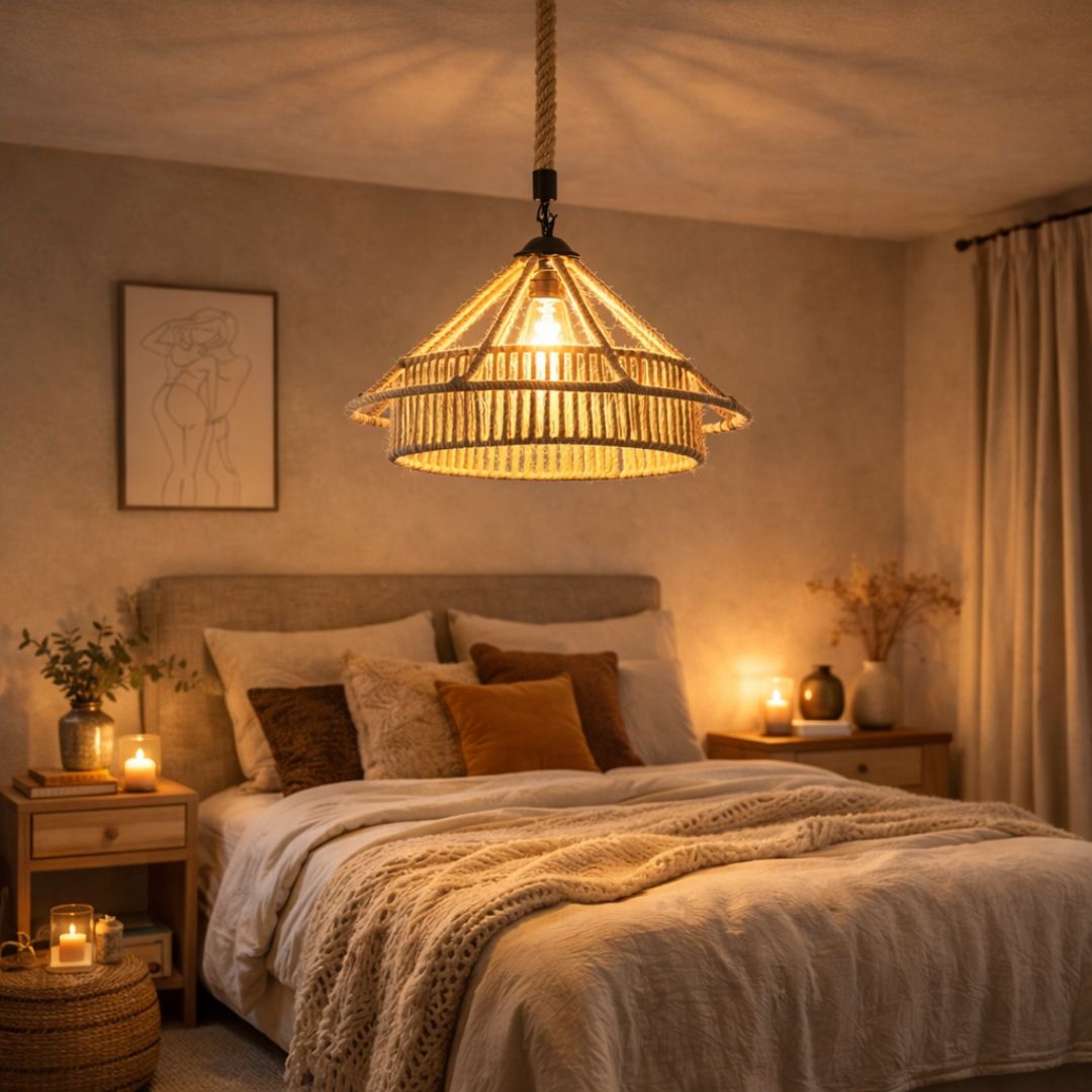 Lámpara de Cáñamo Mallorca - Incluye Ampolleta - Disponible en Dreamy Home!