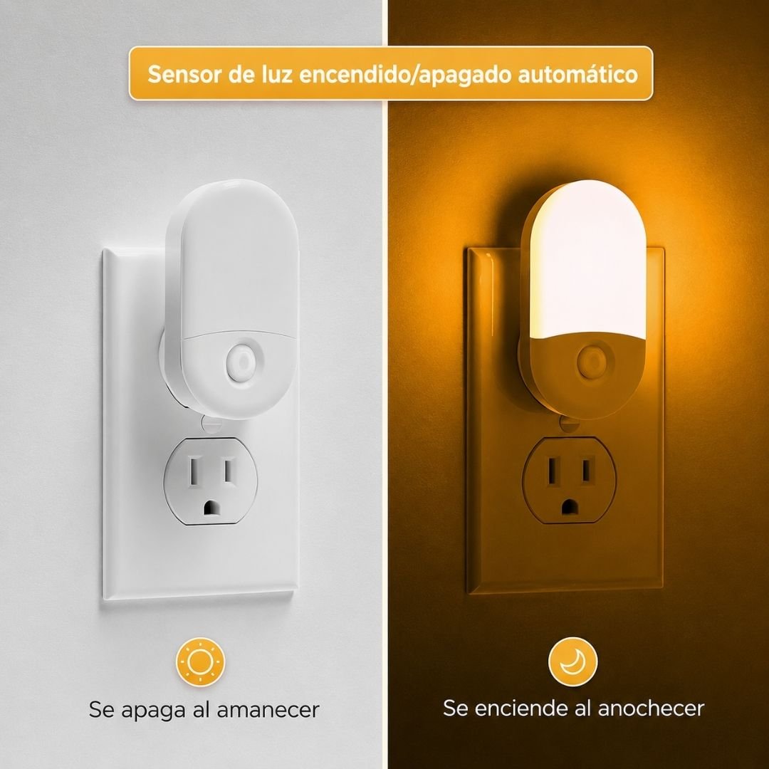 Lámpara de Enchufe Led con Sensor - 2 Un / Luz Cálida - Iluminación - Disponible en Dreamy Home!