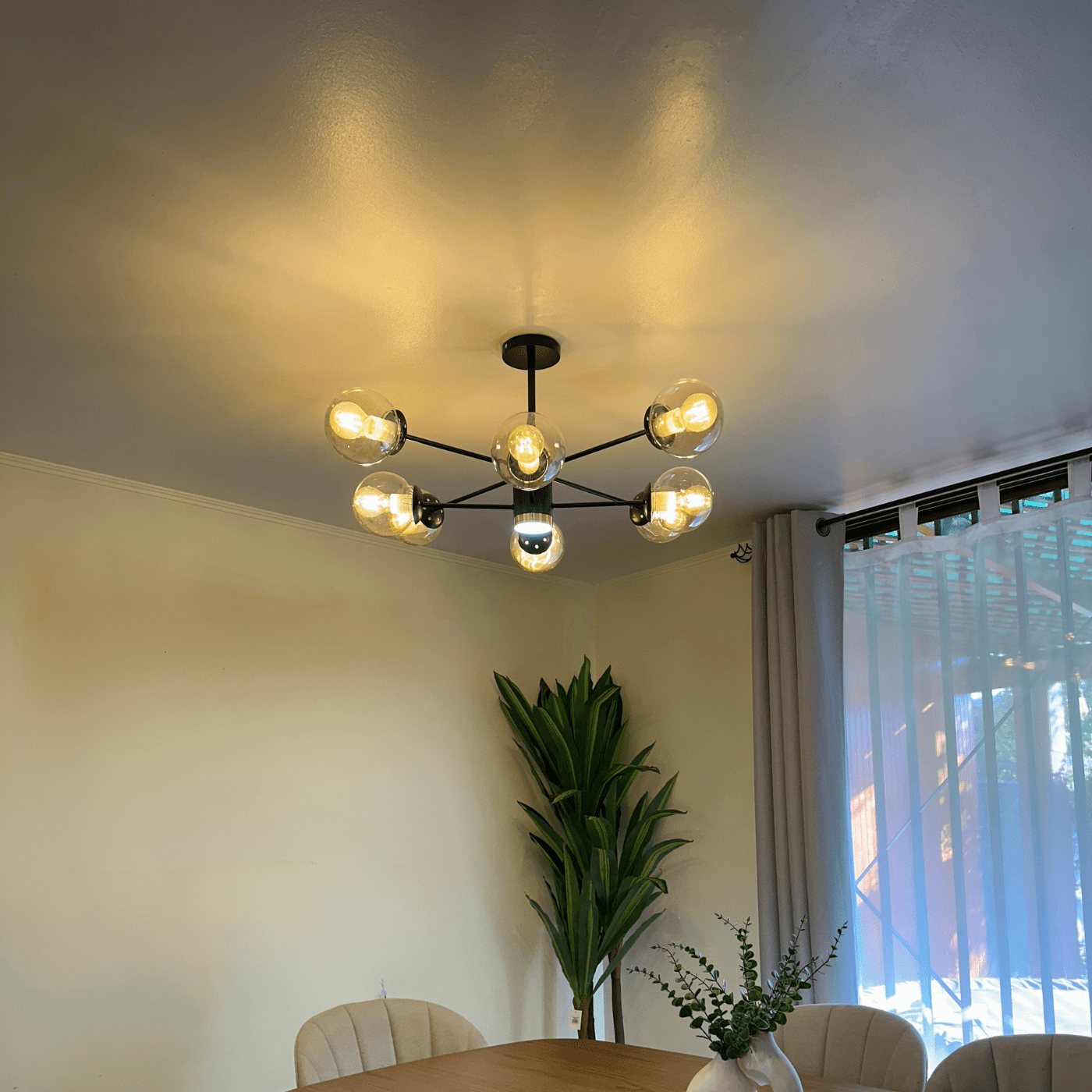 Lámpara de Techo Esfera Luxe – 9 Luces / Metal / Negra / Incluye Ampolletas - Casa y jardín - Disponible en Dreamy Home!
