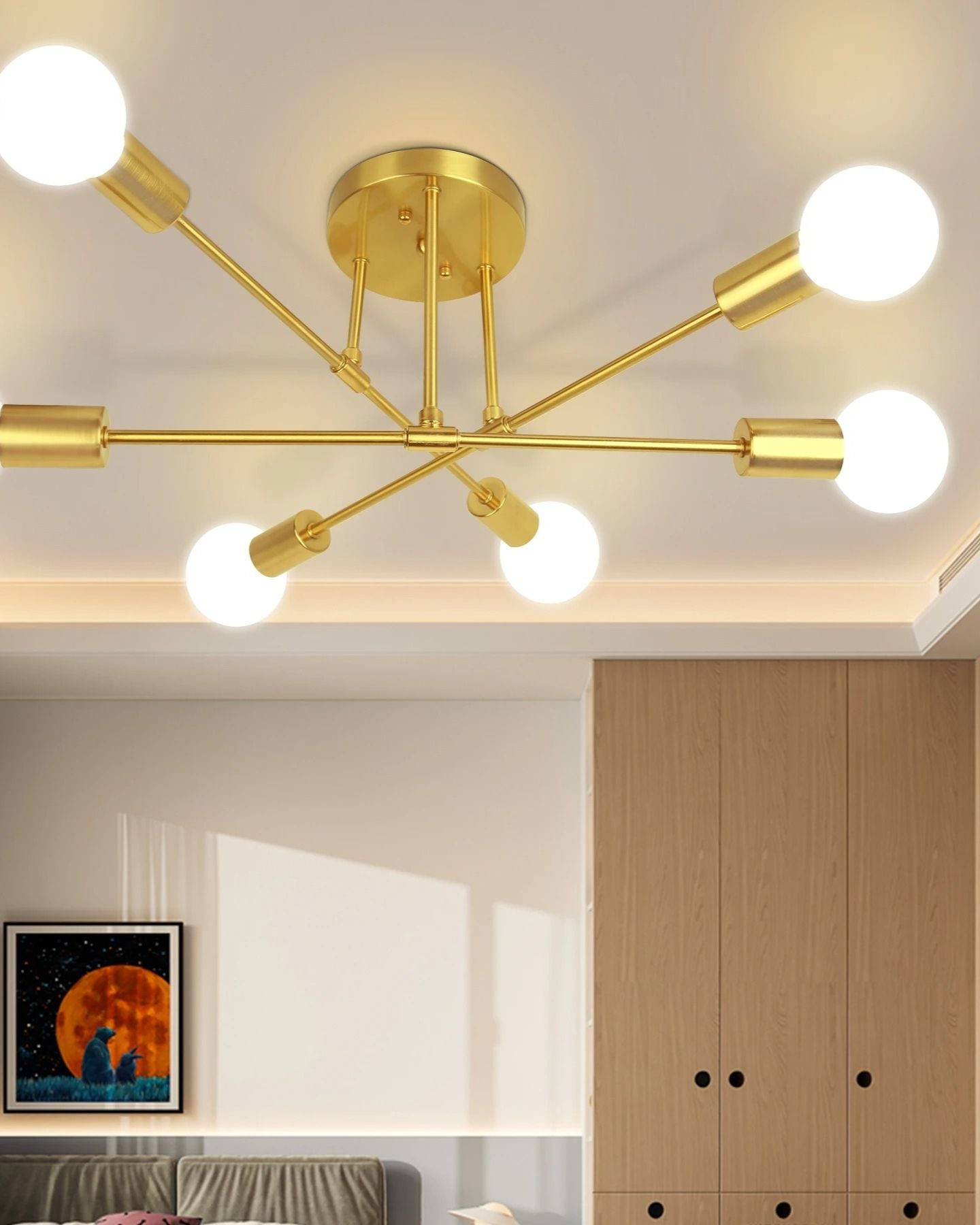 Lámpara Khala Moderna - 6 Luces Incluye Ampolletas - Dreamy Home