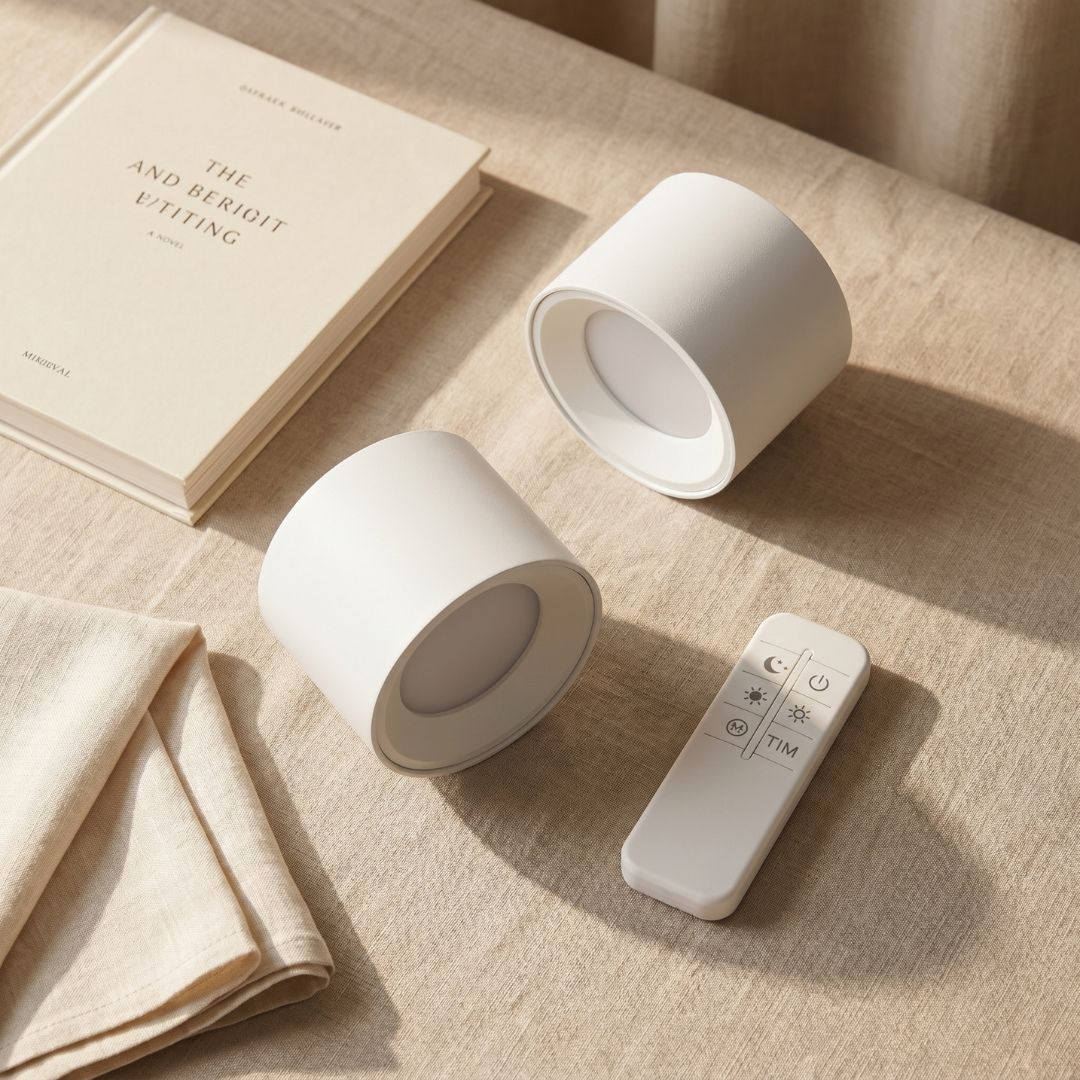 Lámparas de Velador Bidireccional 360° - 2 Unidades / USB / Control Remoto - Disponible en Dreamy Home!