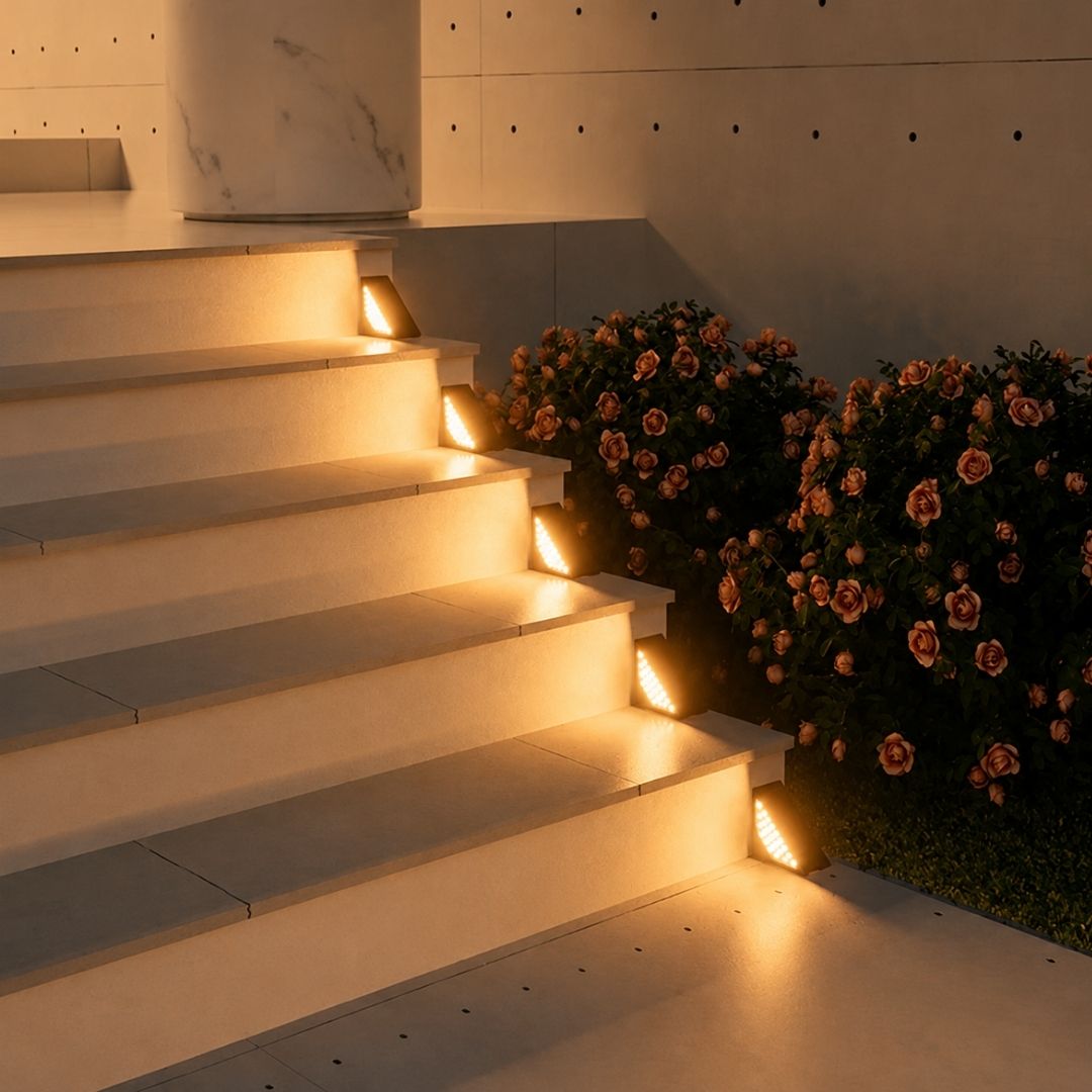 Luz Solar Escalera LED – Exterior / Luz Cálida / 2 Un. - Disponible en Dreamy Home!