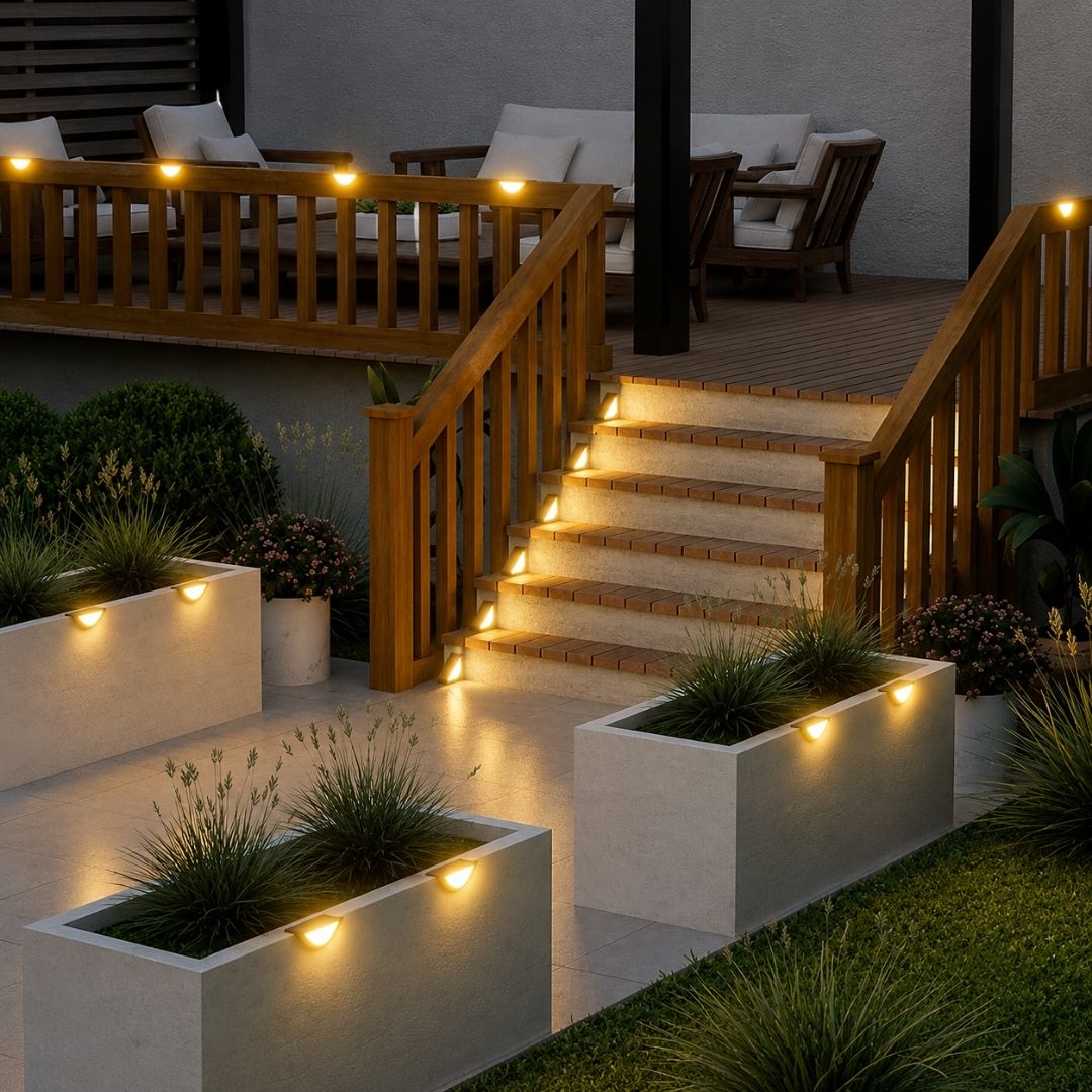 Luz Solar Escalera LED – Exterior / Luz Cálida / 2 Un. - Disponible en Dreamy Home!
