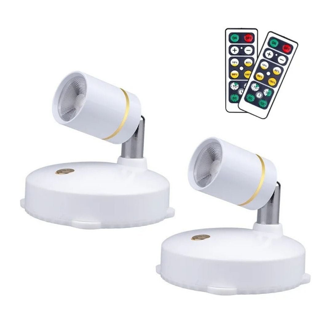 Pack 2 Focos LED Spot Touch – Pilas AA / Control Remoto / Luz Regulable - Luces nocturnas e iluminación ambiente - Disponible en Dreamy Home!