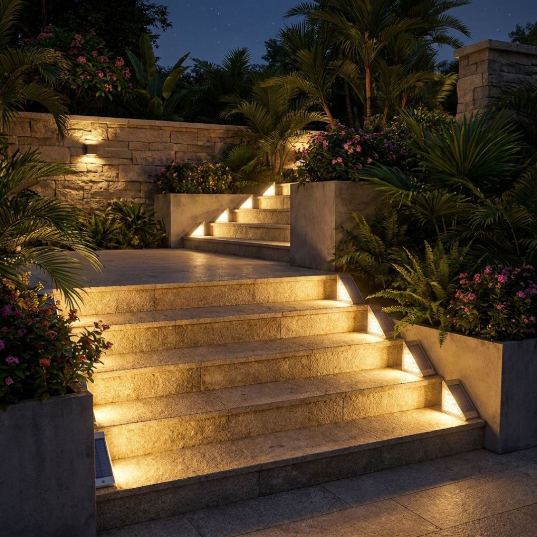 Pack 2 un. Luz Solar Escalera LED – Exterior / Luz Cálida / IP65 - Disponible en Dreamy Home!