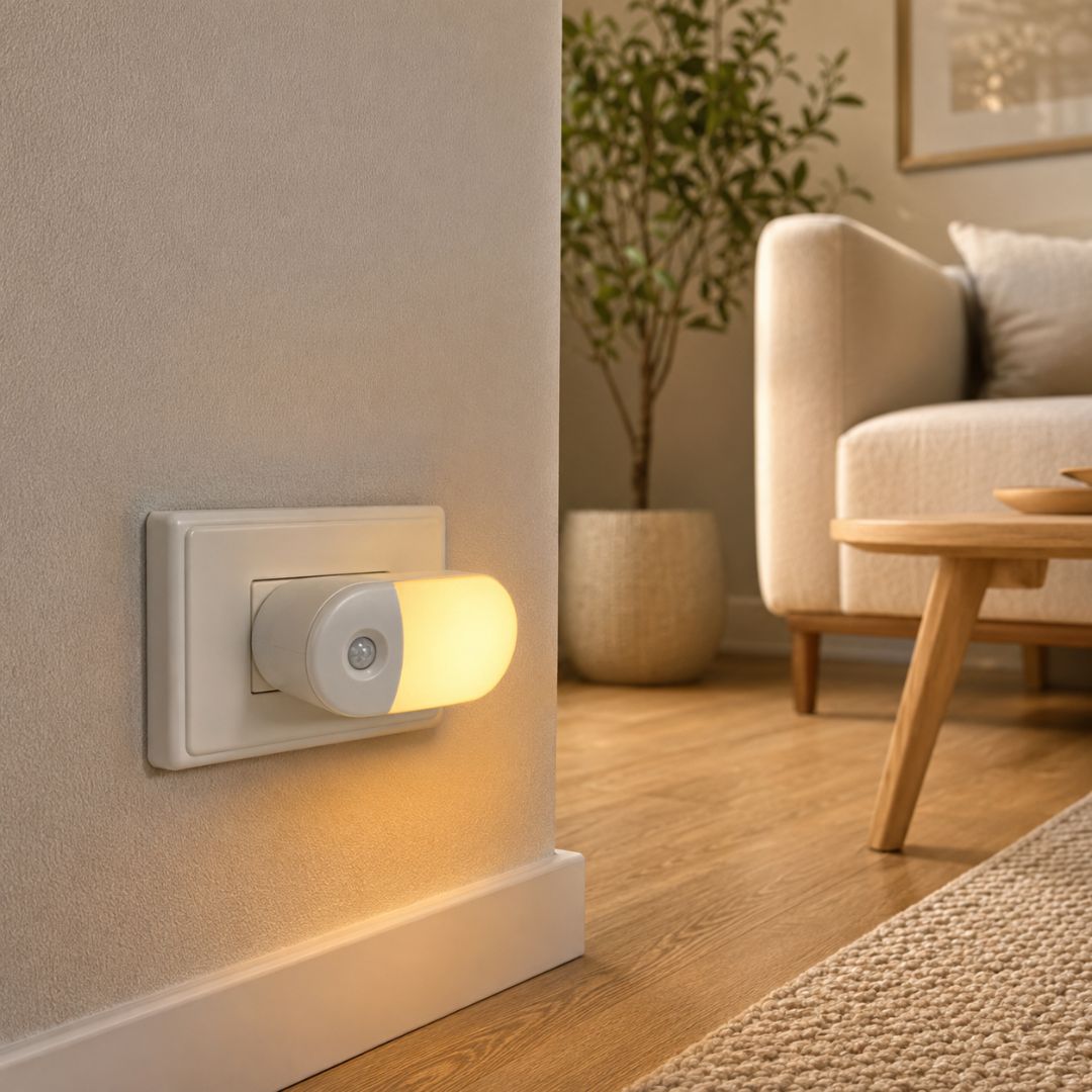 Pack de 2 Lámparas de Enchufe Led - Luz Cálida / Sensor de Movimiento - Iluminación - Disponible en Dreamy Home!