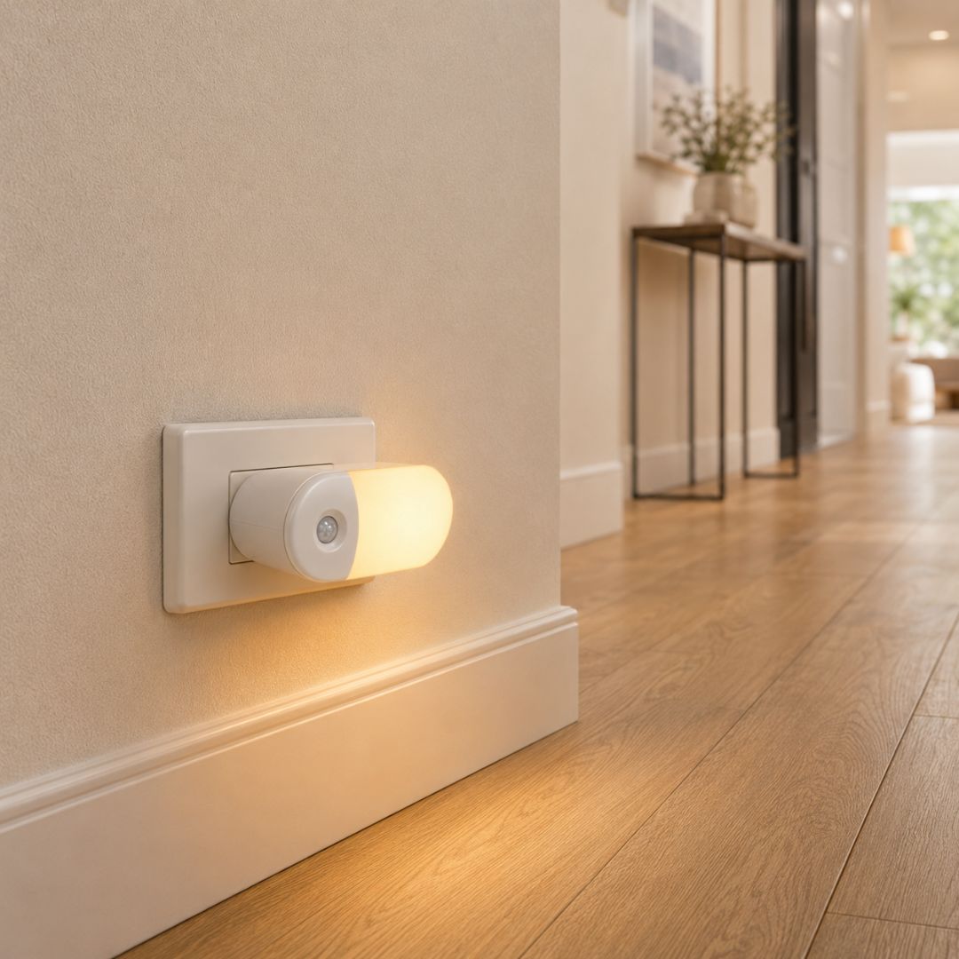 Pack de 2 Lámparas de Enchufe Led - Luz Cálida / Sensor de Movimiento - Iluminación - Disponible en Dreamy Home!