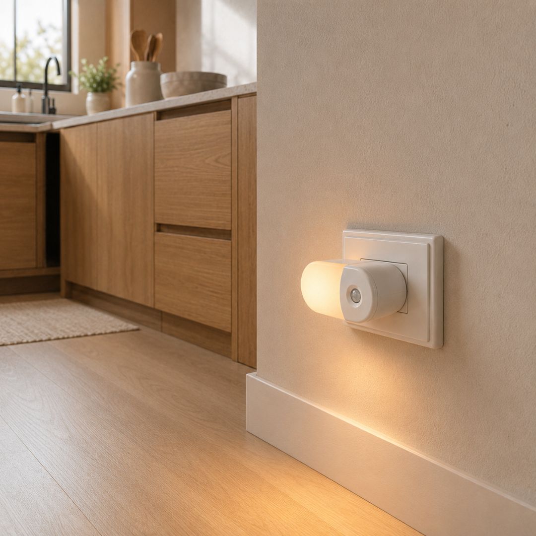 Pack de 2 Lámparas de Enchufe Led - Luz Cálida / Sensor de Movimiento - Iluminación - Disponible en Dreamy Home!