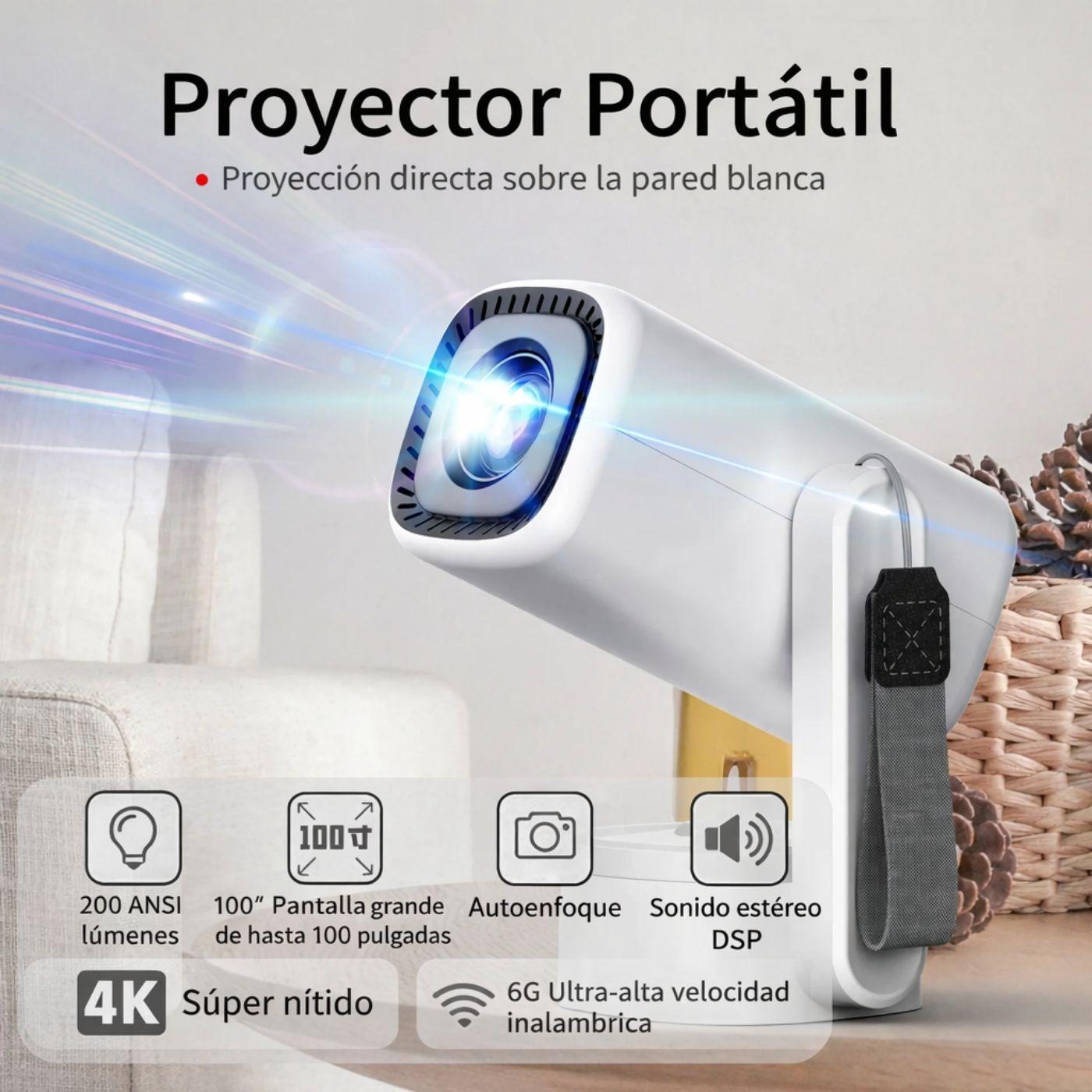 Proyector Smart Portátil 4K / Cine en Casa Todo - en - Uno - Disponible en Dreamy Home!