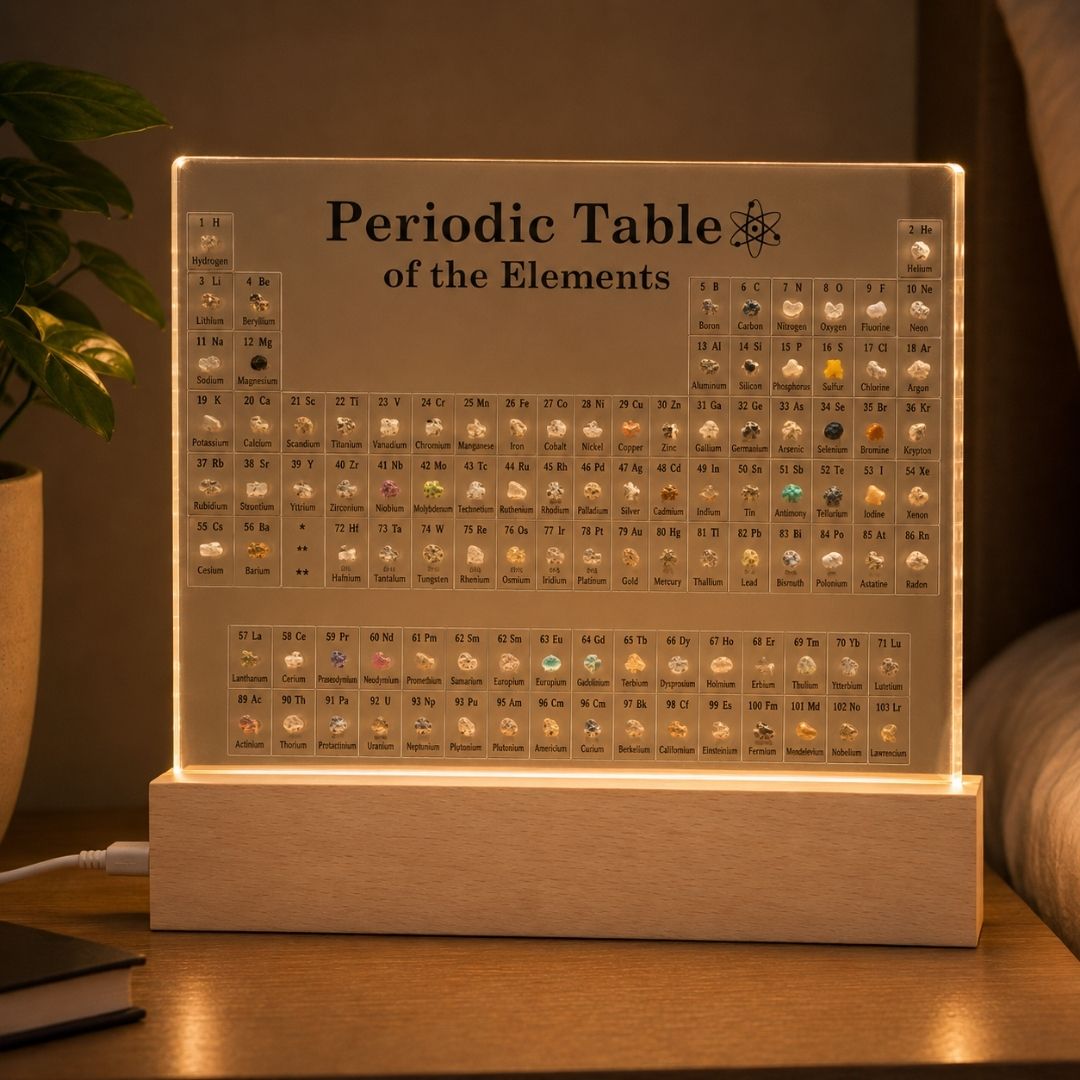 Tabla Periódica Iluminada - Luz Cálida / USB - Disponible en Dreamy Home!