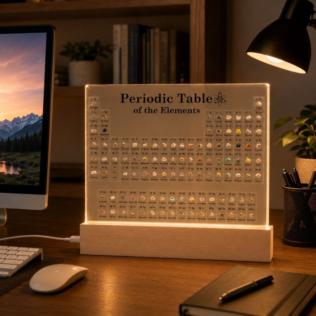 Tabla Periódica Iluminada - Luz Cálida / USB - Disponible en Dreamy Home!