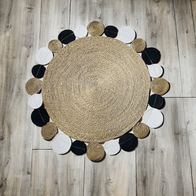 Alfombra de Ratán - Círculos Colores-Dreamy Home