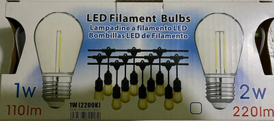 Ampolletas 2W - 10 Unidades Luz Cálida a Prueba de Agua Acrílicas-Dreamy Home