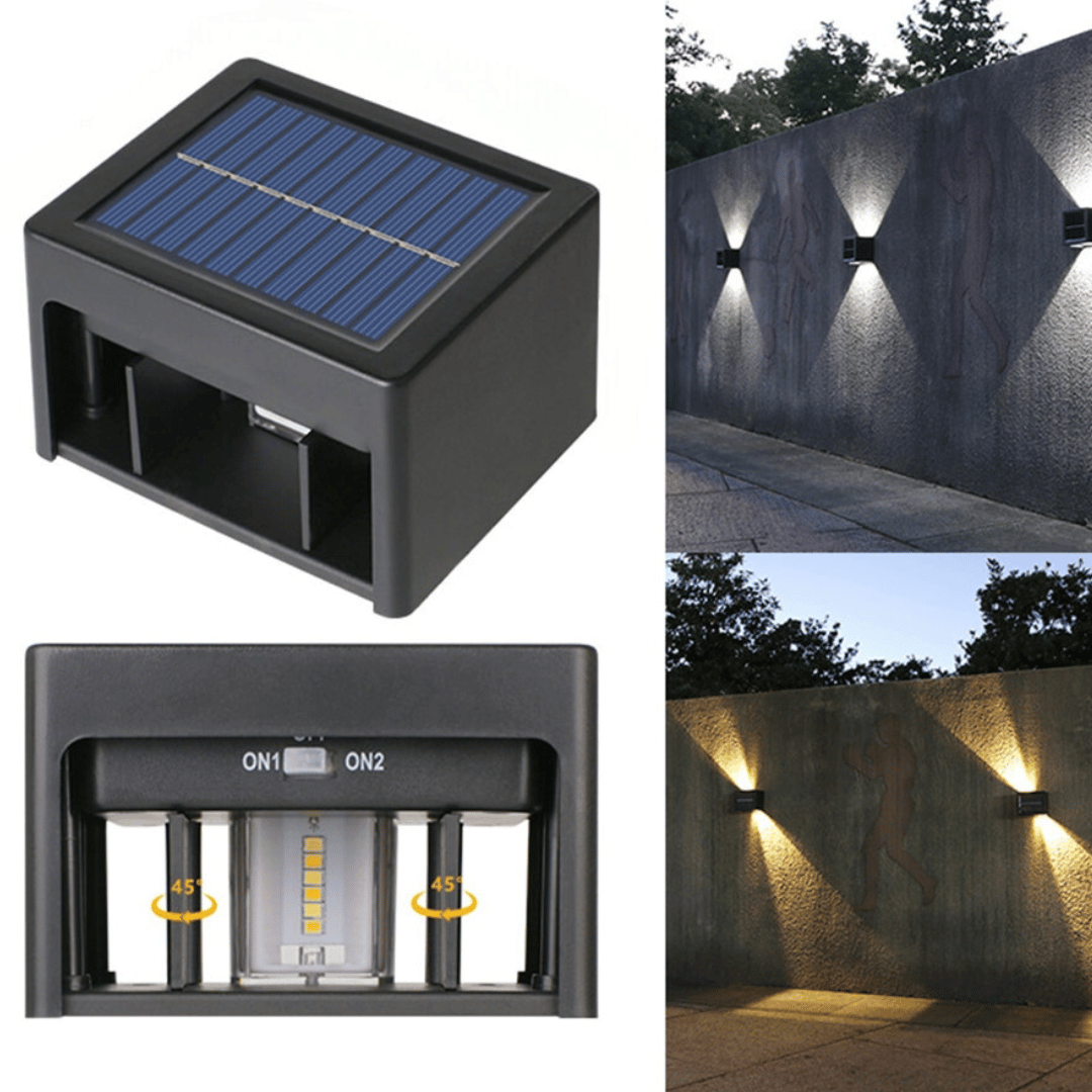 Apliqué Cuadrado Solar - Ajustable IP65 Luz Cálida/Fría-Dreamy Home