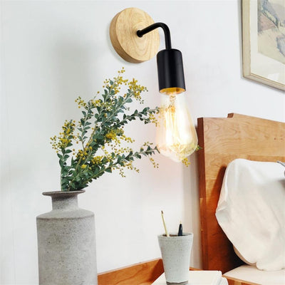 Apliqué Lámpara Madera - 220V Incluye Ampolleta 6W Cálida-Dreamy Home