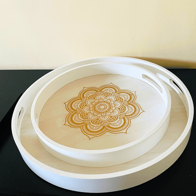 Bandeja Decorativa Mandala - Diseño Redondo-Dreamy Home
