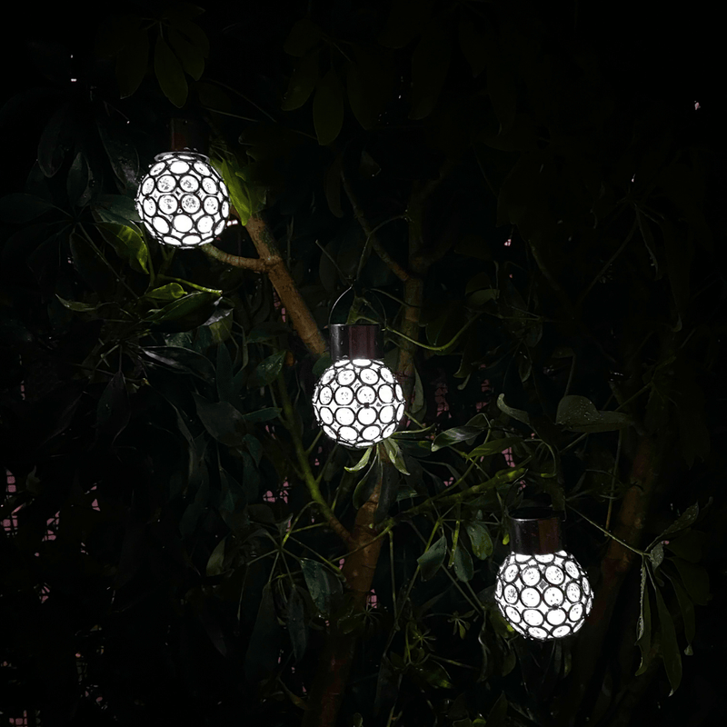 Bolas Colgantes de Proyección Solar - 3 Unidades IP65 Luz Fría-Dreamy Home