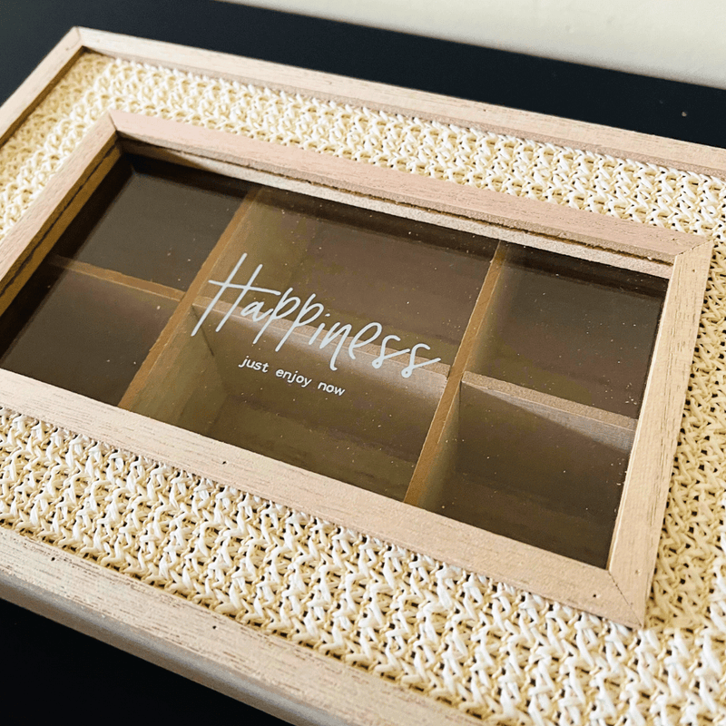 Caja de Té Detalles Trenzados - Grande/Pequeña-Dreamy Home