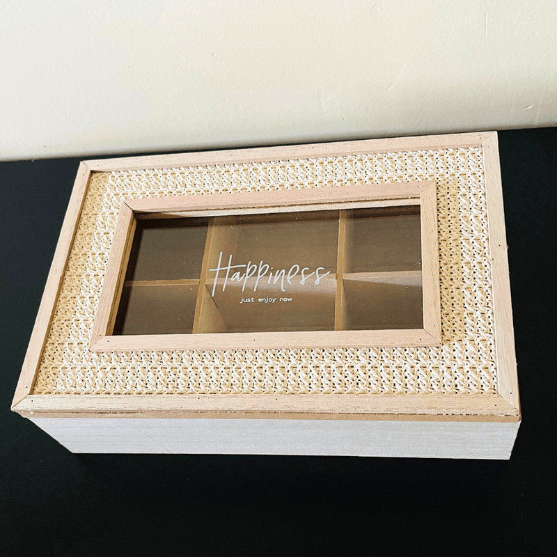 Caja de Té Detalles Trenzados - Grande/Pequeña-Dreamy Home