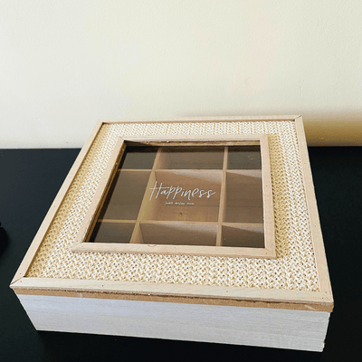 Caja de Té Detalles Trenzados - Grande/Pequeña-Dreamy Home
