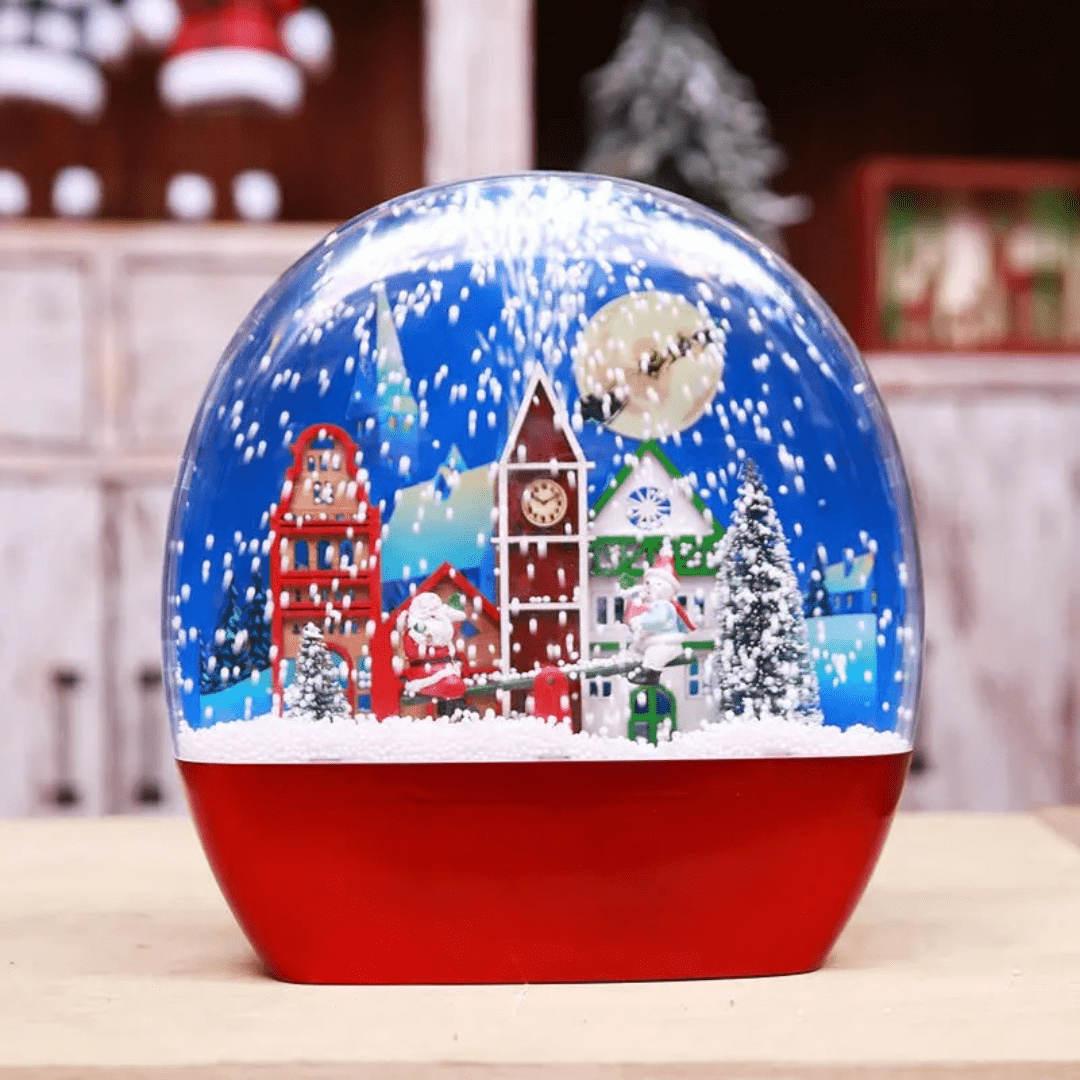 Caja Musical Parque Navideño - Sonido/Nieve/Enchufe - Disponible en Dreamy Home!