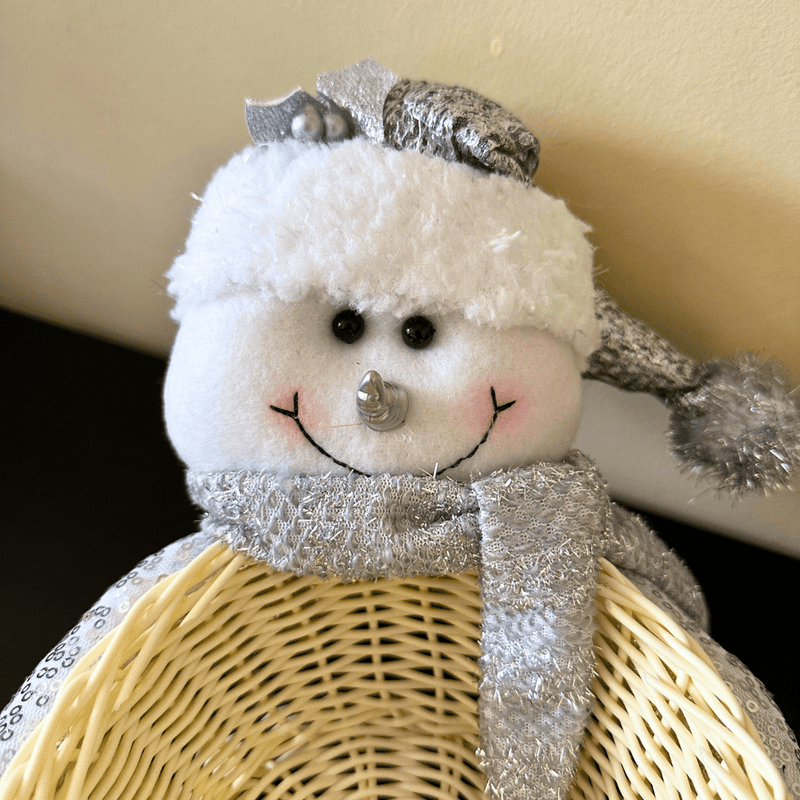 Canasto Silver Navideño - Mono de Nieve-Dreamy Home
