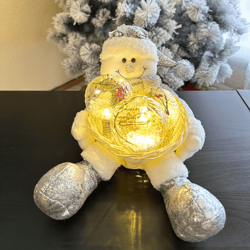 Canasto Silver Navideño - Mono de Nieve-Dreamy Home