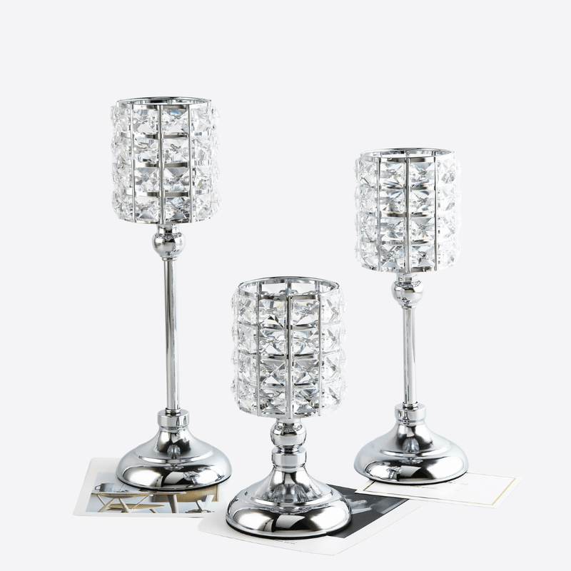 Candelabro Silver Cristal - 1 Unidad-Dreamy Home