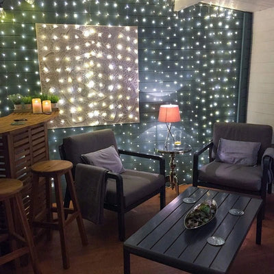 Cascada de Luces Hada - Cálidas 3x3 m 300 Leds USB Incluye Adaptador Enchufe-Dreamy Home