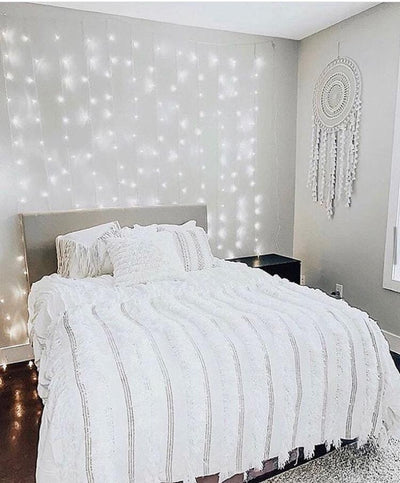 Cascada de Luces Hada - Cálidas 3x3 m 300 Leds USB Incluye Adaptador Enchufe-Dreamy Home