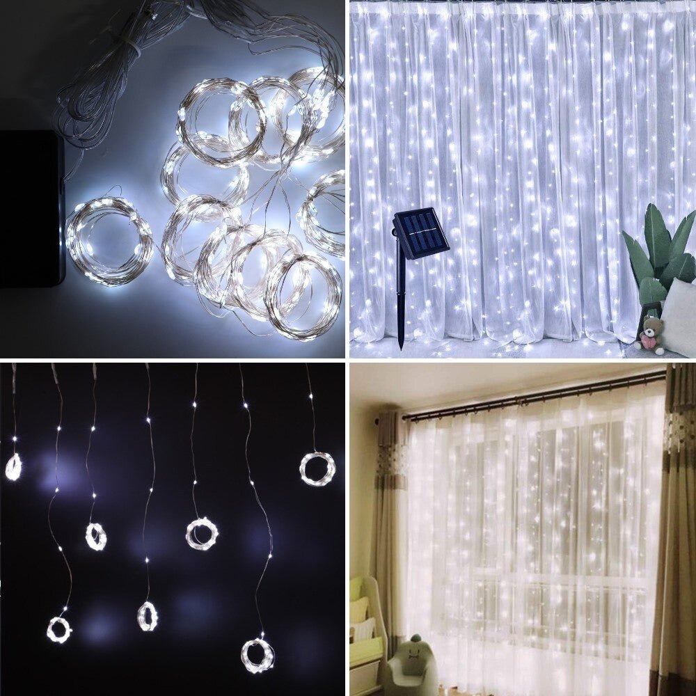 Cascada Hada Solar - Luz Cálida/Fría IP65 3x3 m-Dreamy Home