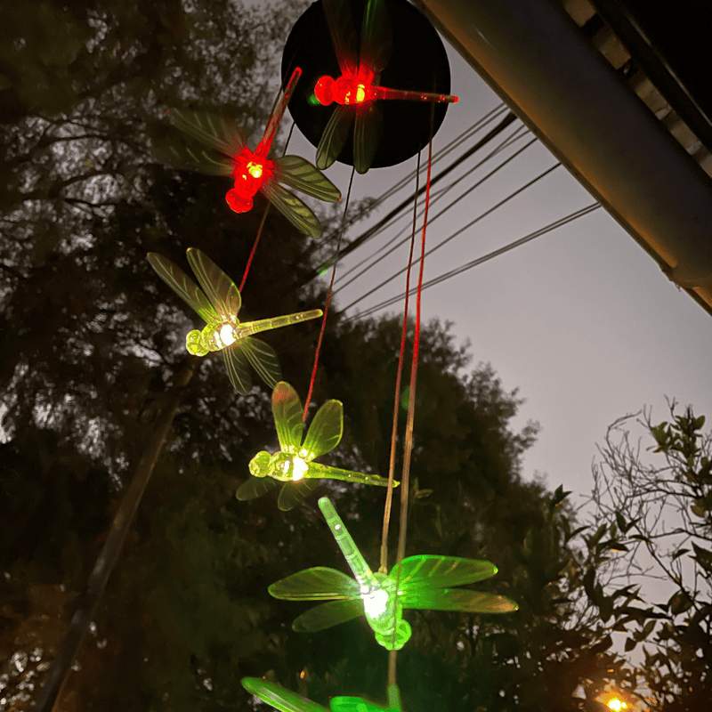 Colgante Libélula Solar - IP44 Luz Multicolor-Dreamy Home