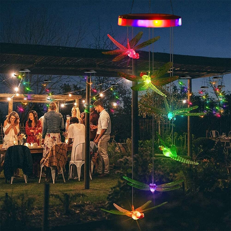 Colgante Libélula Solar - IP44 Luz Multicolor-Dreamy Home