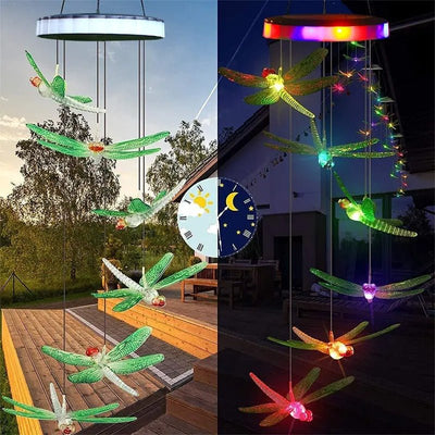 Colgante Libélula Solar - IP44 Luz Multicolor-Dreamy Home