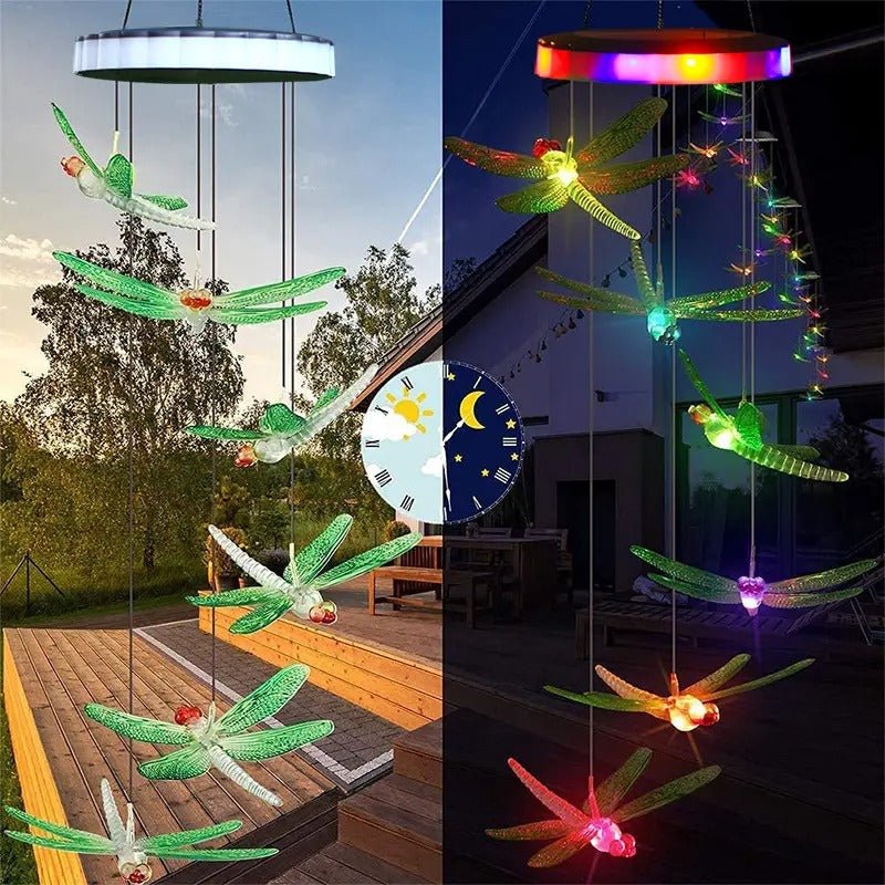 Colgante Libélula Solar - IP44 Luz Multicolor-Dreamy Home