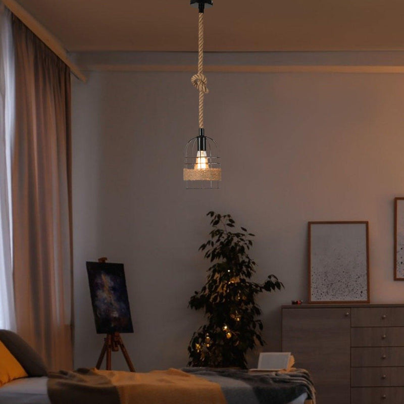 Colgante Macramé - 1 m de Altura 220V Incluye Ampolleta 6W-Dreamy Home