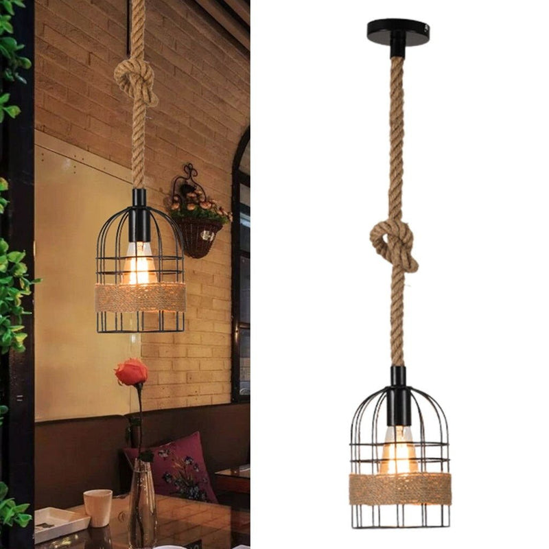 Colgante Macramé - 1 m de Altura 220V Incluye Ampolleta 6W-Dreamy Home
