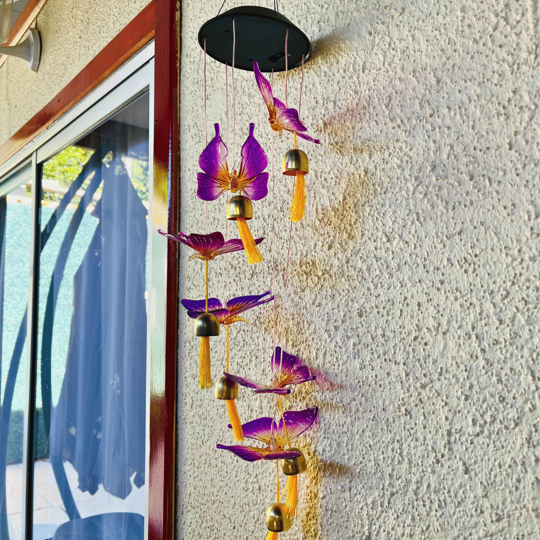 Colgante Mariposas con Campanas - IP44 Luz Multicolor-Dreamy Home