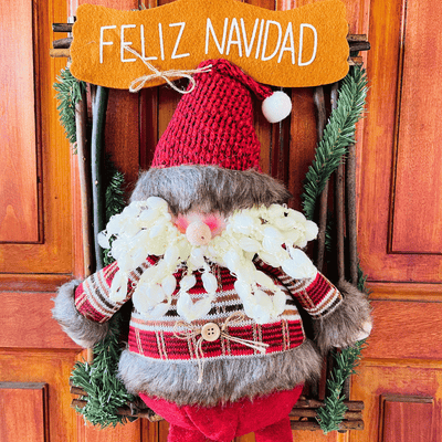 Colgante Navideño para Puerta - Viejo Pascuero/Mono de Nieve-Dreamy Home