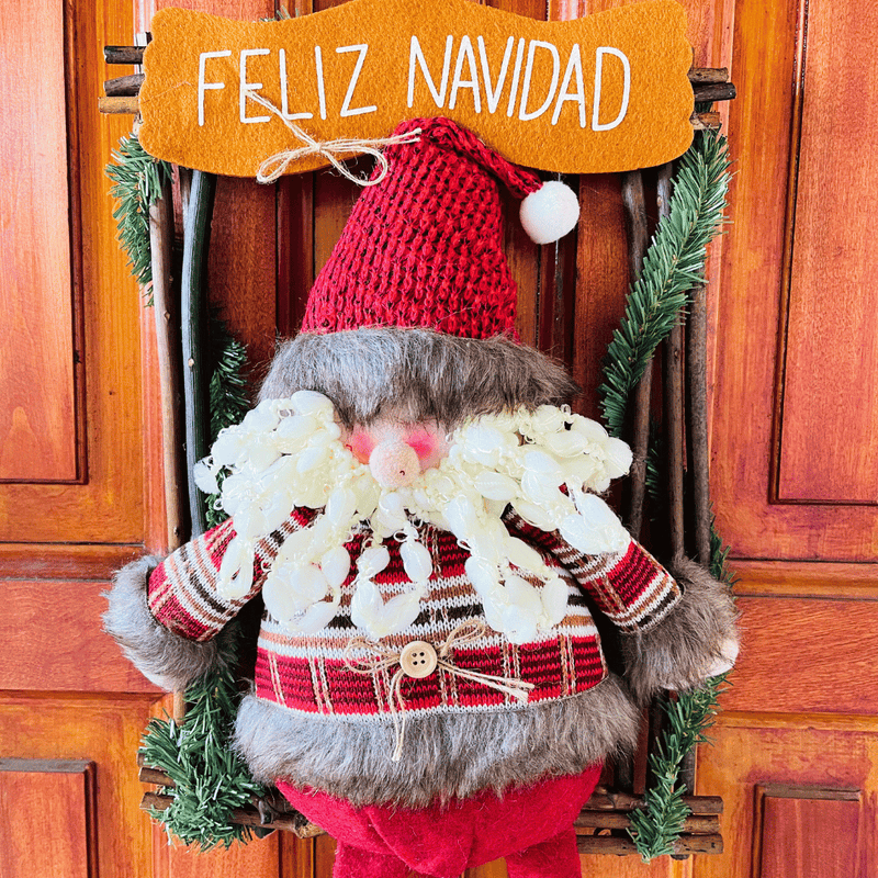 Colgante Navideño para Puerta - Viejo Pascuero/Mono de Nieve-Dreamy Home