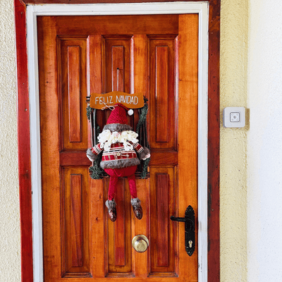 Colgante Navideño para Puerta - Viejo Pascuero/Mono de Nieve-Dreamy Home