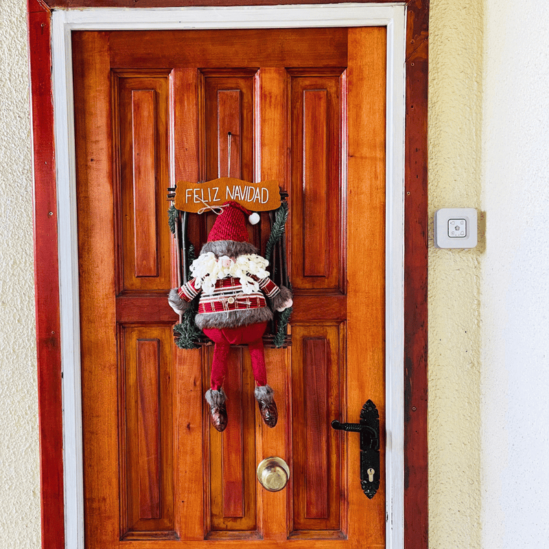 Colgante Navideño para Puerta - Viejo Pascuero/Mono de Nieve-Dreamy Home