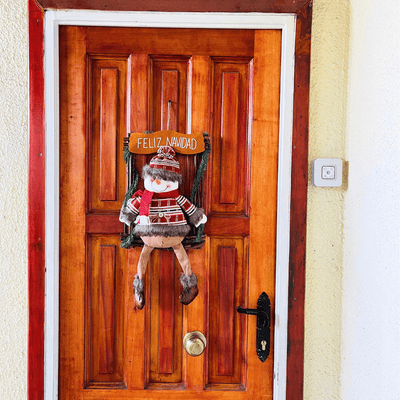 Colgante Navideño para Puerta - Viejo Pascuero/Mono de Nieve-Dreamy Home