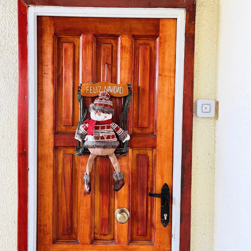 Colgante Navideño para Puerta - Viejo Pascuero/Mono de Nieve-Dreamy Home